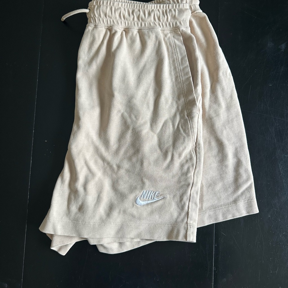 Nike Beige Sweat Shorts. Small